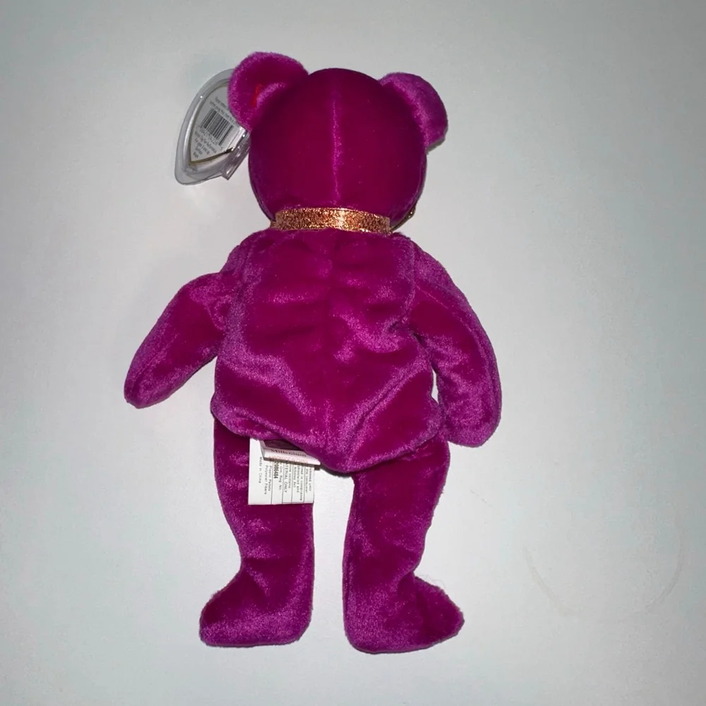 Ty Beanie Baby Millennium Bear Purple Plush Toy 1999 Canadian Tush Tag NEW NWT
